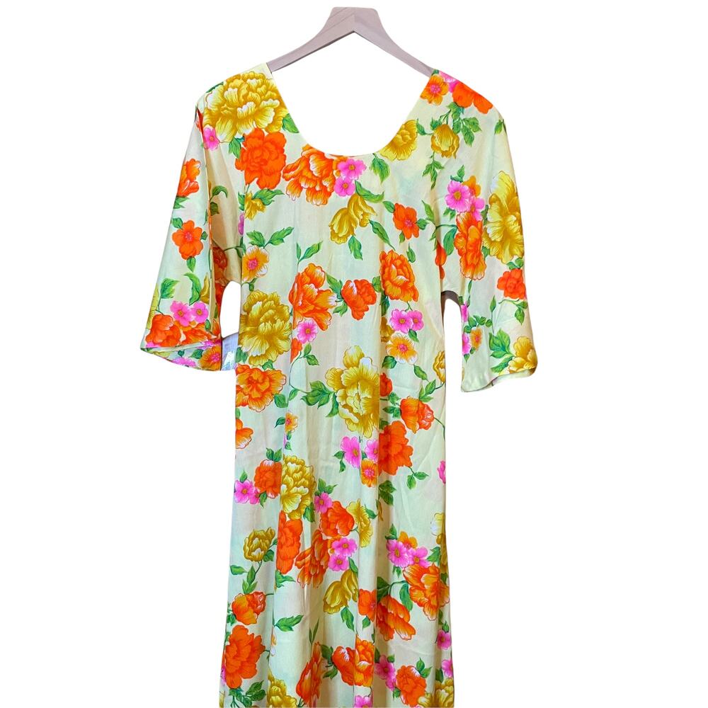 Vintage Two Potato Floral 60's Maxi Dress Size Medium